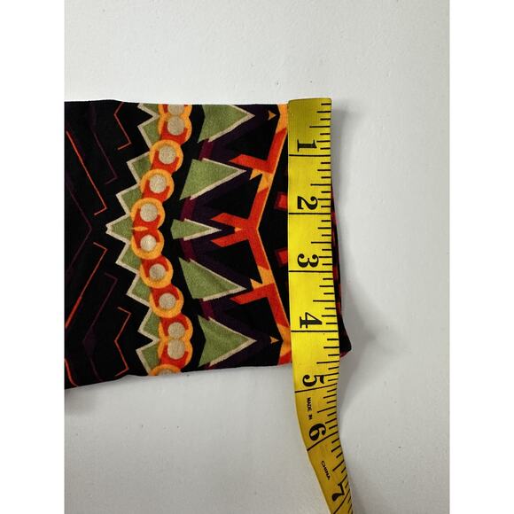 Tall & Curvy Leggings Womens Black Olive Red Aztec Print Stretch Pants Yoga - Picture 11 of 12